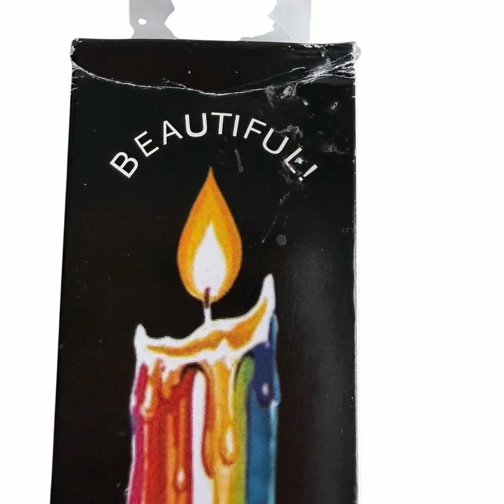 Vintage Multi Color Drip Candles 9.5” General Wax USA 2 Pack Sealed Package